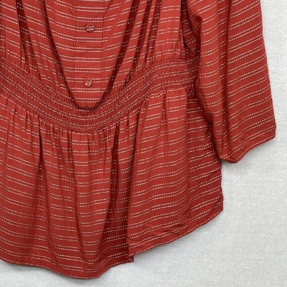 Lane Bryant Blouse Top Women's Size 22/24‎ Off-the-Shoulders Elastic Neckline - Picture 10 of 12